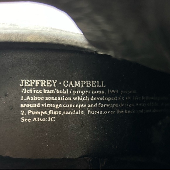 Jeffrey Campbell Rosie Cutout Combat Boots Black Leather Copper Rivets Size 6 - Picture 15 of 16